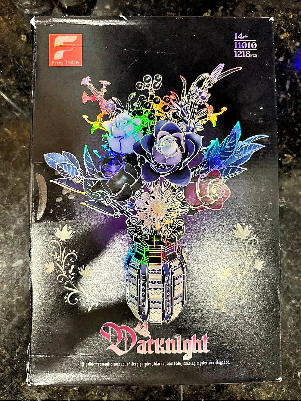 Free Tribe Darklight Floral Gothic 1000-Piece Puzzle NWT